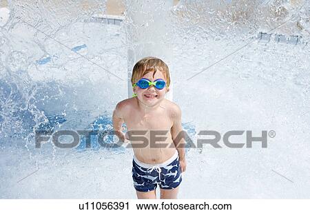 boy in water park View Large Photo Image Stock Image - boy in water park. Fotosearch