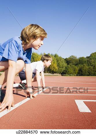 Boys at race Track Start Position View Large Photo Image Stock Image - Boys at race Track Start Position. Fotosearch
