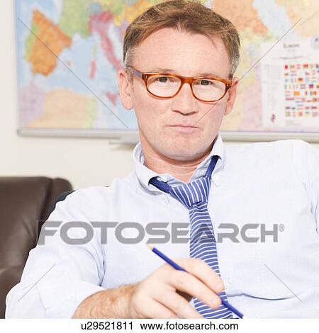 business man with pencil View Large Photo Image Stock Image - business man with pencil. Fotosearch