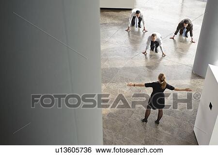 Business men at start position waiting View Large Photo Image Stock Photograph - Business men at start position waiting. Fotosearch