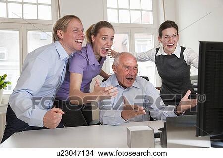 Businesspeople laughing View Large Photo Image Picture - Businesspeople laughing. Fotosearch