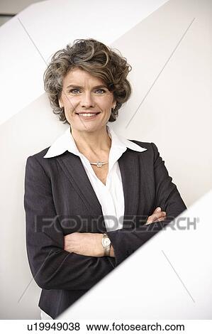 Businesswoman smiling, portrait View Large Photo Image Stock Photo - Businesswoman smiling, portrait. Fotosearch