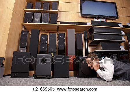 Stock Photography - Checking the sound systems. Fotosearch