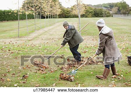 Children raking leaves View Large Photo Image Stock Photo - Children raking leaves. Fotosearch