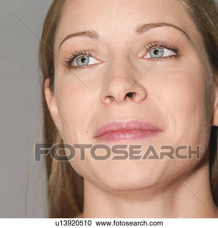close up of a young woman's face View Large Photo Image Stock Image - close up of a young woman's face. Fotosearch