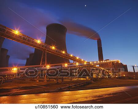 Coal Fired Power Station At Night View Large Photo Image Stock Image - Coal Fired Power Station At Night. Fotosearch