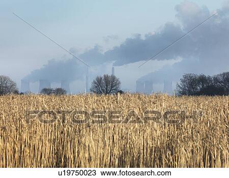 Stock Image - Coal Fired Power Station With Biofuel. Fotosearch