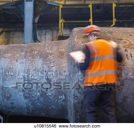 Engineer With Forged Steel View Large Photo Image Stock Photograph - Engineer With Forged Steel. Fotosearch