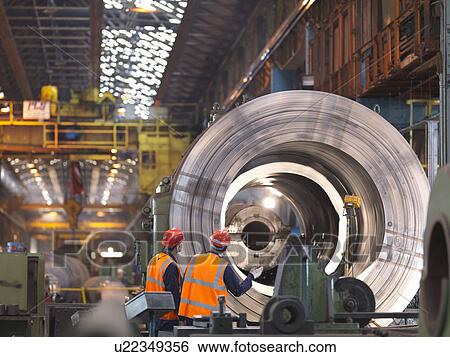 Engineers In Steel Factory With Lathe View Large Photo Image Stock Photograph - Engineers In Steel Factory With Lathe. Fotosearch