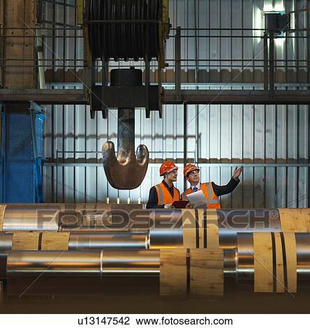 Engineers With Finished Steel Rollers View Large Photo Image Stock Image - Engineers With Finished Steel Rollers. Fotosearch