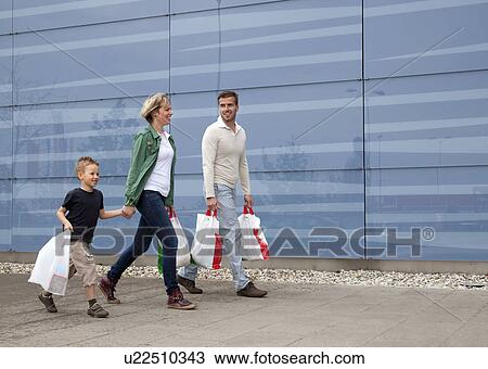 Stock Image - Family shopping. Fotosearch