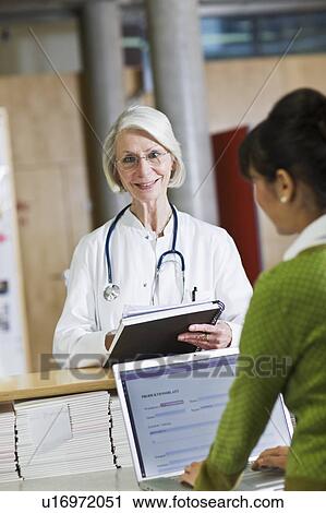 Stock Image - Female doctor. Fotosearch