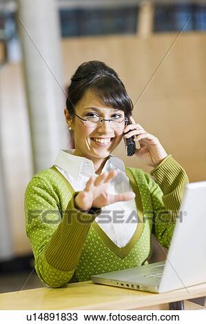 Stock Image - Female student. Fotosearch