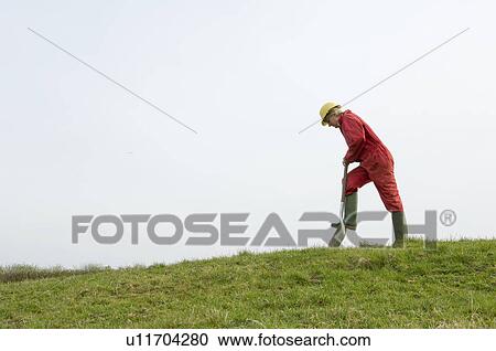 Female surveying countryside View Large Photo Image Stock Image - Female surveying countryside. Fotosearch