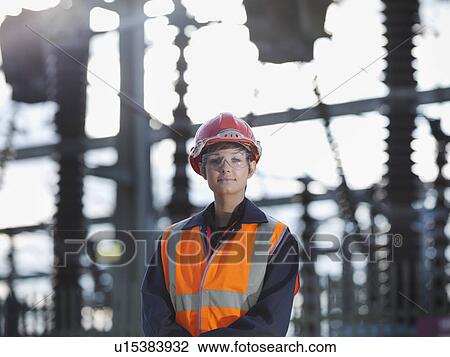 Female Worker At Power Station View Large Photo Image Stock Image - Female Worker At Power Station. Fotosearch