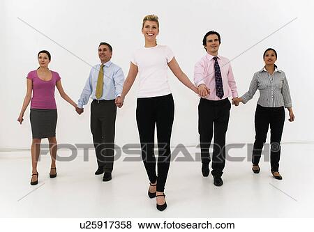 Five business people move forward View Large Photo Image Stock Photo - Five business people move forward. Fotosearch