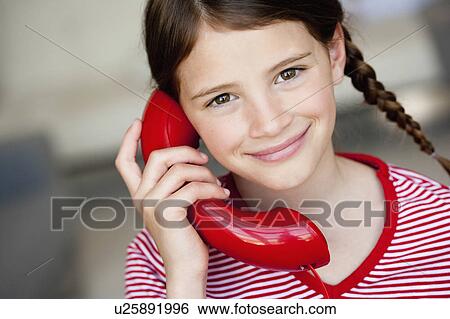 Girl phoning View Large Photo Image Stock Photograph - Girl phoning. Fotosearch