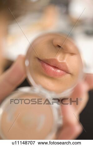 Glossy Lips in a mirror View Large Photo Image Stock Photo - Glossy Lips in a mirror. Fotosearch