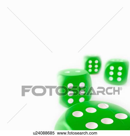 Green Dice all with sides of sixes View Large Photo Image Stock Photography - Green Dice all with sides of sixes. Fotosearch