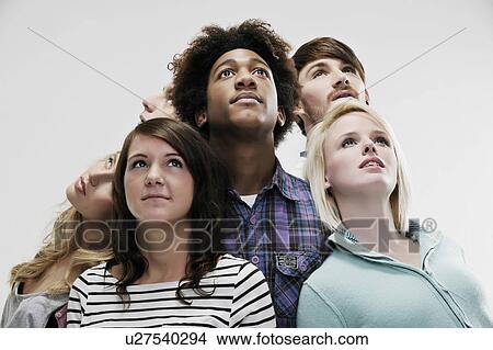 Picture - Group of 6 young people. Fotosearch
