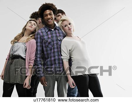 Group of 6 young people View Large Photo Image Stock Image - Group of 6 young people. Fotosearch