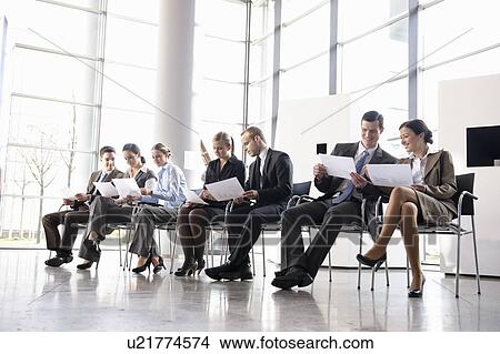 Group of business people with chairs View Large Photo Image Picture - Group of business people with chairs. Fotosearch