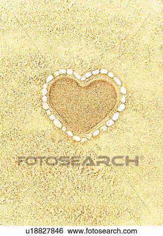 Heart Shape in sand View Large Photo Image Stock Photograph - Heart Shape in sand. Fotosearch