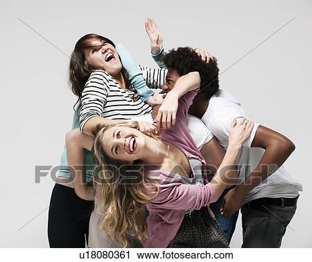 Interconnected group of young adults View Large Photo Image Stock Image - Interconnected group of young adults. Fotosearch
