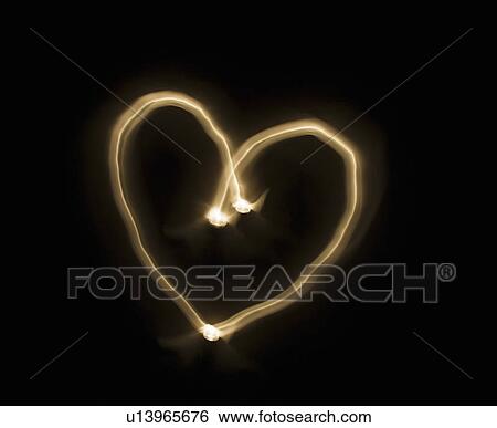 Light streak forming a love heart View Large Photo Image Stock Photograph - Light streak forming a love heart. Fotosearch