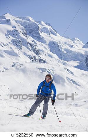 Man cross-country skiing View Large Photo Image Stock Image - Man cross-country skiing. Fotosearch