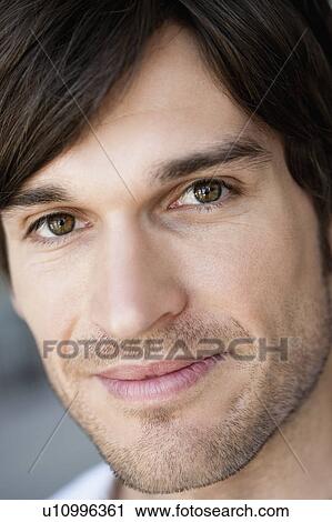 Stock Image - Man portrait close-up. Fotosearch