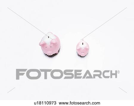 Piggy Banks in Snow View Large Photo Image Stock Image - Piggy Banks in Snow. Fotosearch