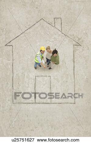 Stock Photo - Planning of a house. Fotosearch