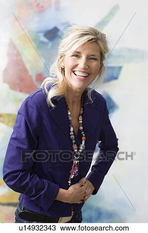 Stock Image - Portrait of a woman. Fotosearch