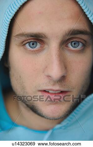 Portrait of blue-eyed young man View Large Photo Image Stock Photo - Portrait of blue-eyed young man. Fotosearch
