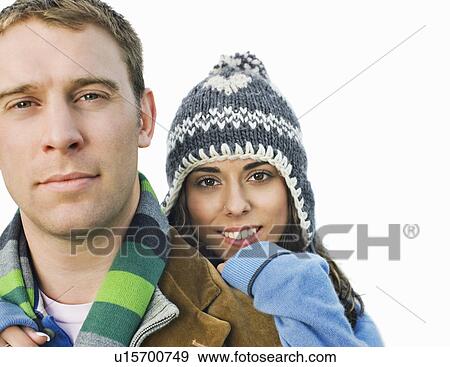 Stock Photo - Portrait of couple looking at camera. Fotosearch