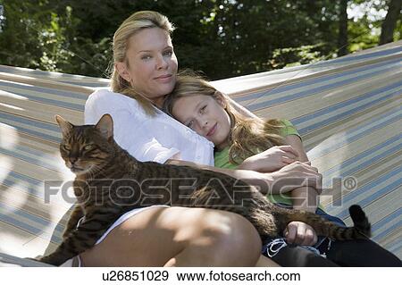 Stock Photo - Portrait of Mother and Daughter. Fotosearch