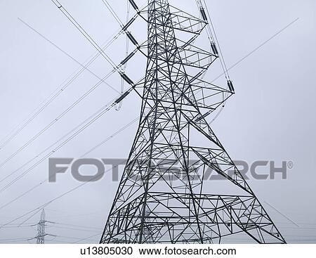 Stock Image - Power Lines. Fotosearch