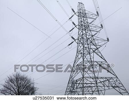 Stock Image - Power Lines. Fotosearch