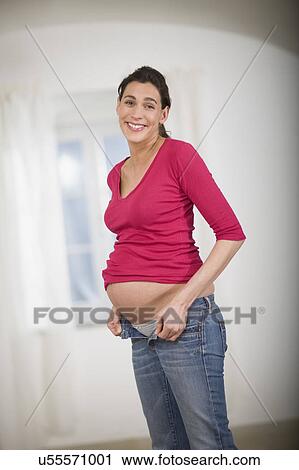 Stock Image - Pregnant woman. Fotosearch