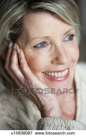Stock Photo - Senior Lady smiling. Fotosearch