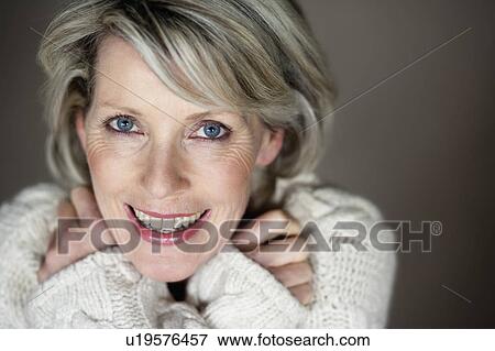 Stock Photo - Senior Lady Wearing Pullover. Fotosearch