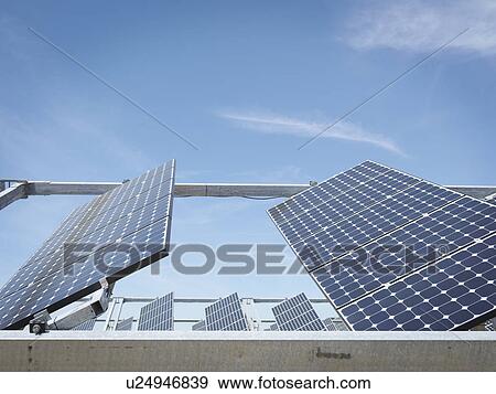 Solar power station showing front panels View Large Photo Image Stock Photo - Solar power station showing front panels. Fotosearch