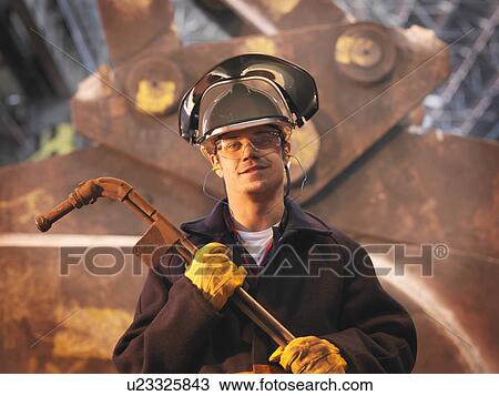 Steel Worker In Plant View Large Photo Image Stock Image - Steel Worker In Plant. Fotosearch