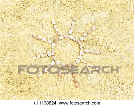 Sun shape in sand View Large Photo Image Picture - Sun shape in sand. Fotosearch