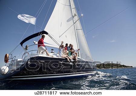 Team sailing yacht View Large Photo Image Stock Photo - Team sailing yacht. Fotosearch