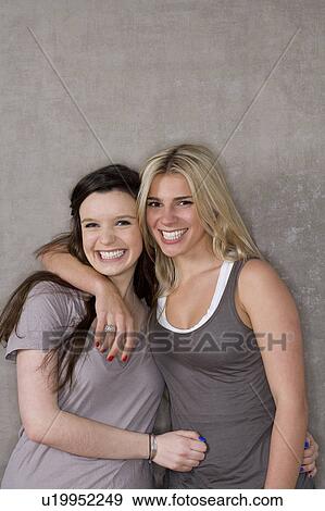 Teen girl best friend portrait View Large Photo Image Stock Photo - Teen girl best friend portrait. Fotosearch