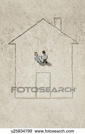 Stock Photo - Thinking of a house. Fotosearch