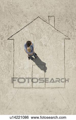 Stock Photograph - Thinking of a house. Fotosearch