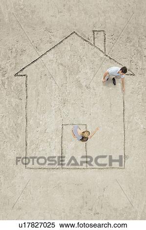 Thinking of a house View Large Photo Image Stock Photography - Thinking of a house. Fotosearch